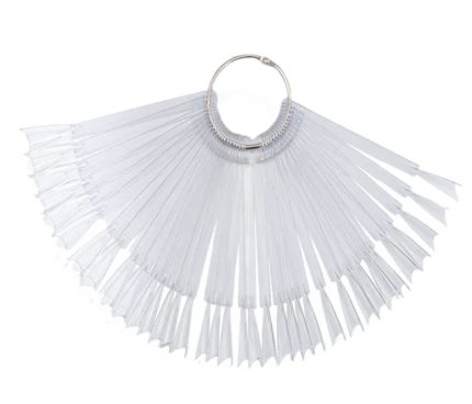 Muestrario Stiletto invertido (transparente, hueso) 50pcs