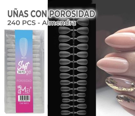 Caja de tips soft gel MC02 Almendra 240 pcs