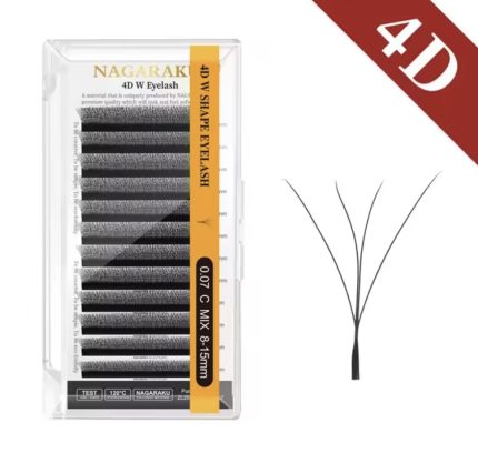 Blister de pestañas 0,07 4D w curva D individual (Mix, Curva D y C 8, 9, 10, 11, 12, 13, 14, 15) Nagaraku