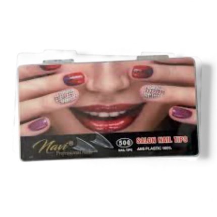 Tips Cuadrado Transparente para acrilico o polygel 500pcs Navi