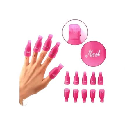 Pinzas para remover esmalte, polygel o acrílico 10 pcs