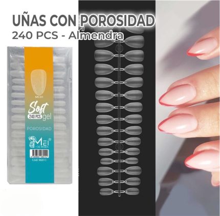 Caja de tips sof gel MC01 almendra 240 pcs
