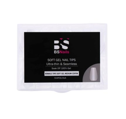 Tips Soft Gel Coffin Medium 500 pcs Bs Nails