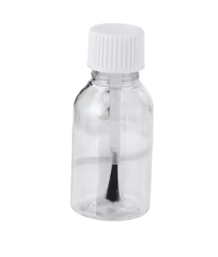 Envase de vidrio con brocha