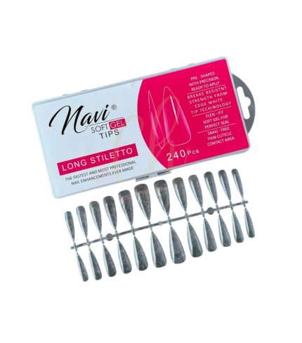 Tips Soft gel stiletto 240pcs Navi