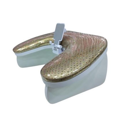 Apoya Brazo modelo U (dorado con lentejuelas) Impermeable con soporte de celular