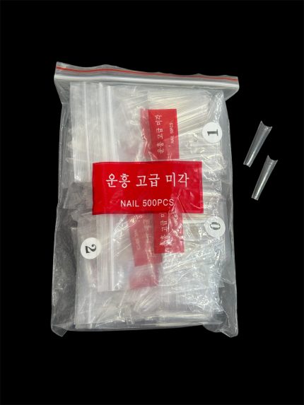 Bolsa tips Coffin larga (hueso) acrilico o polygel 500pcs