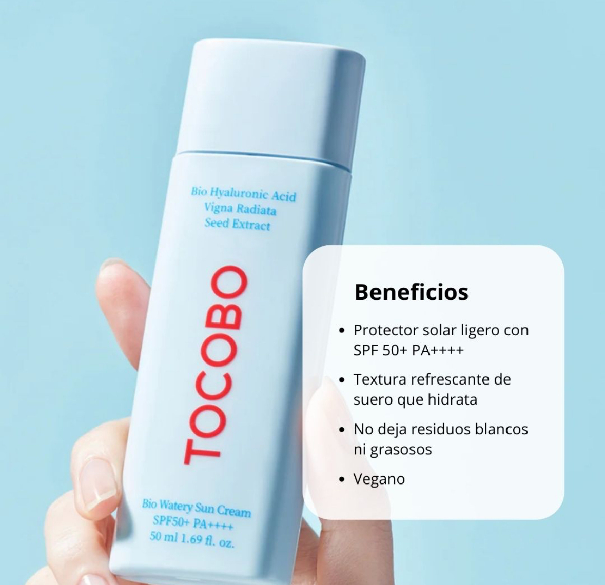 Tocobo Protector Solar «Bio Watery Sun Cream» - Imagen 2