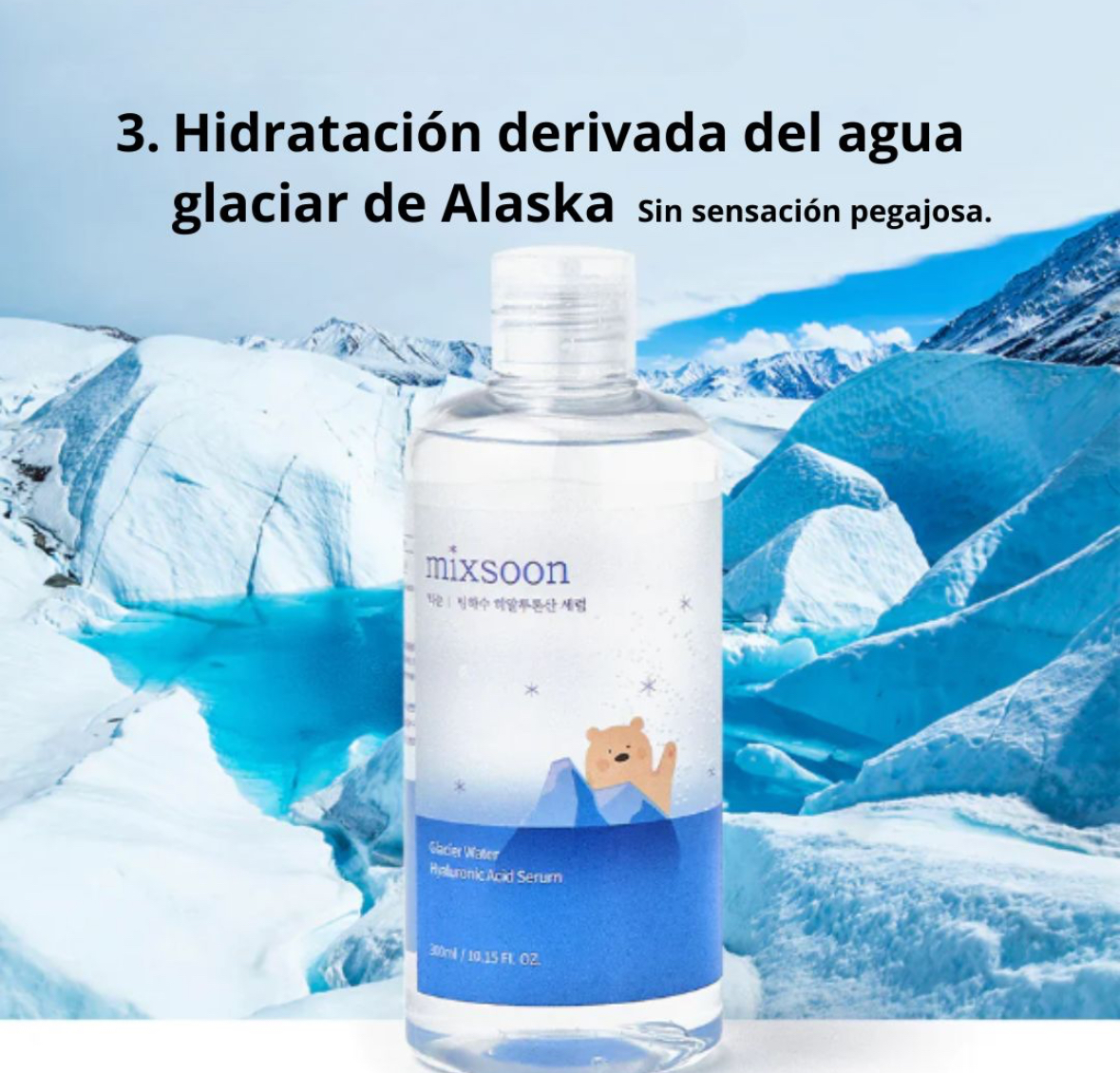 Mixsoon Serum “Glacier Water Hyaluronic Acid Serum” 100ml - Imagen 3