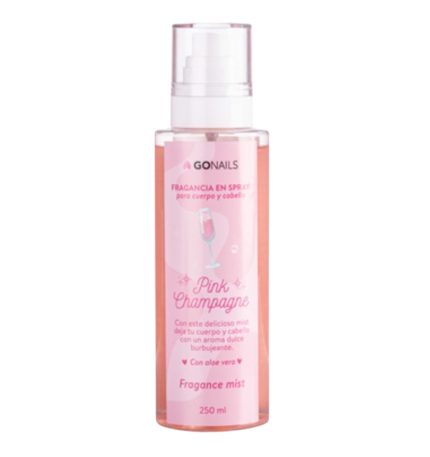Fragancia en spray aromas pink Champagne 250ml Go Nails