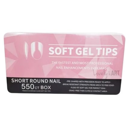 Tips Soft Gel Short Oval 550 pcs