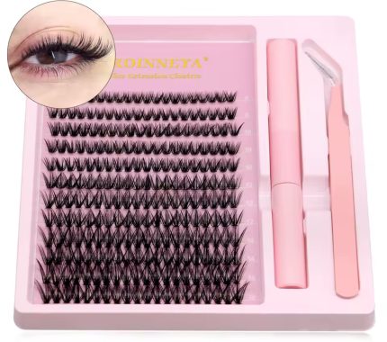 Set de extensiones de pestañas con adhesivo y sellador modelo TJ11