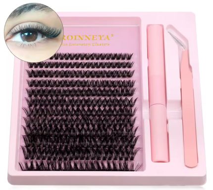 Set de extensiones de pestañas con adhesivo y sellador modelo