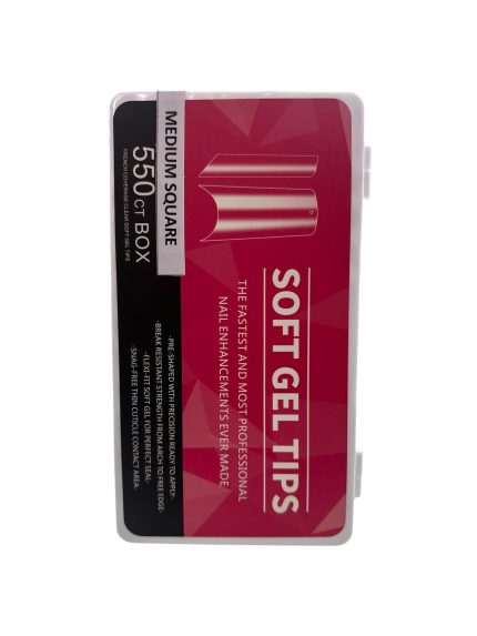 Tips Soft gel sonrisa modelo cuadrado (Square) 550 pcs