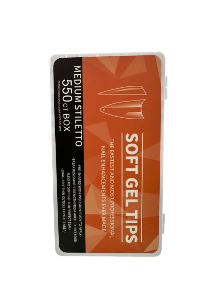 Tips Soft gel sonrisa modelo (Stiletto) 550 pcs