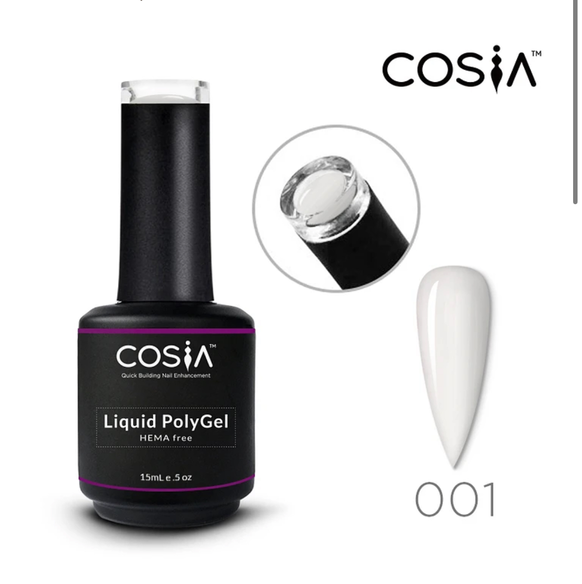 Polygel Líquido Hema Free Cosia selecciona el color de su preferecia - Imagen 2