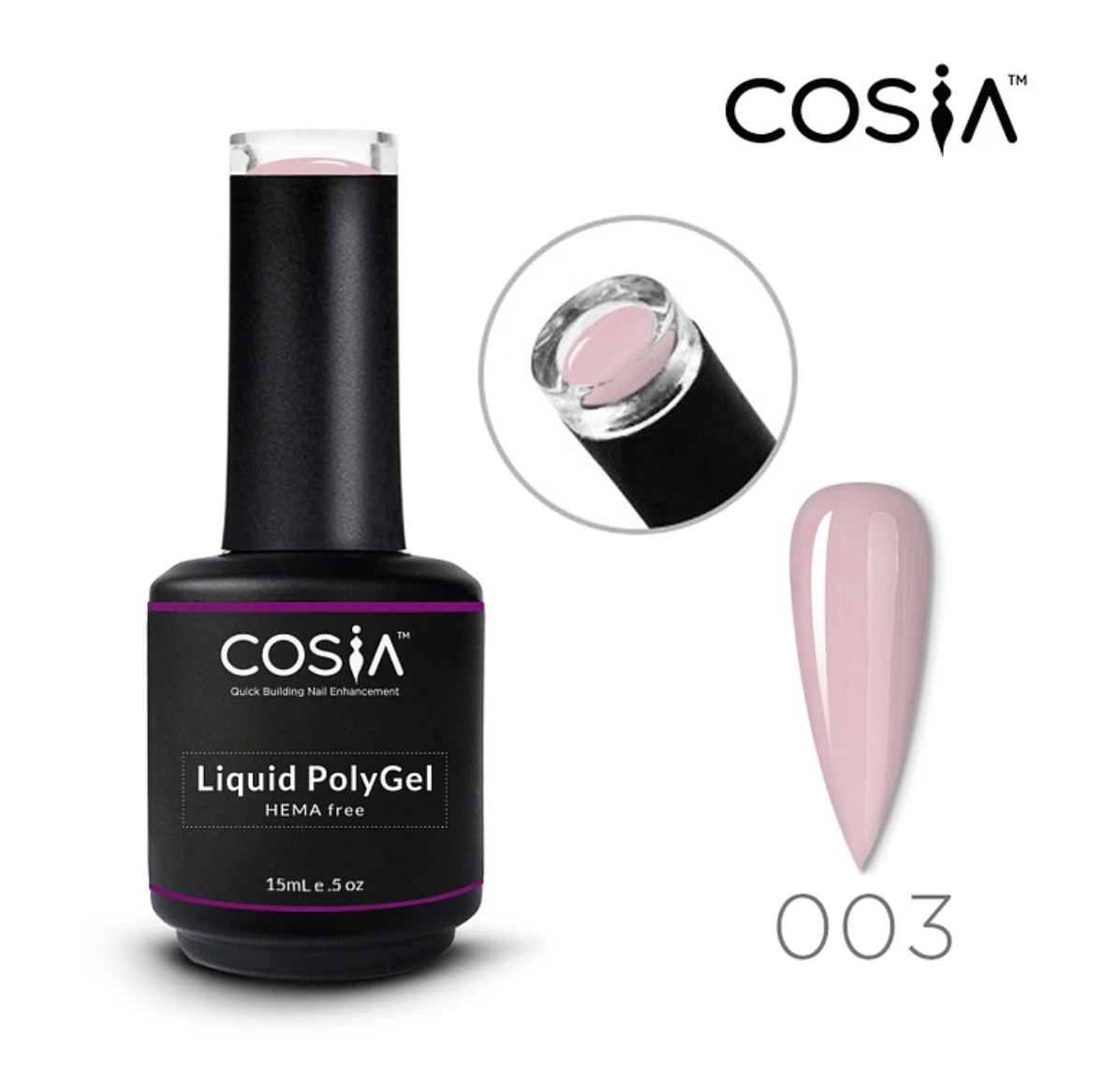 Polygel Líquido Hema Free Cosia selecciona el color de su preferecia - Imagen 3
