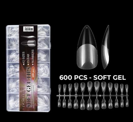 Tips soft gel (Almendra) 600 pcs