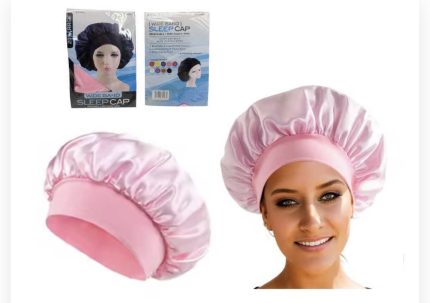 Gorro de ceda para dormir rosado