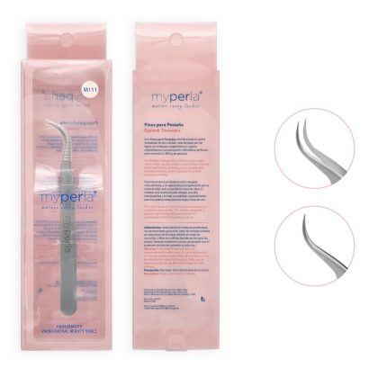 Pinza Para Pestañas  Profesional Curva m111  my Perla