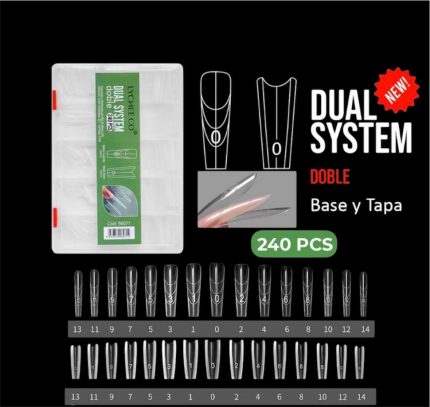 Caja de tips Dual system doble (Coffin) 240 pcs