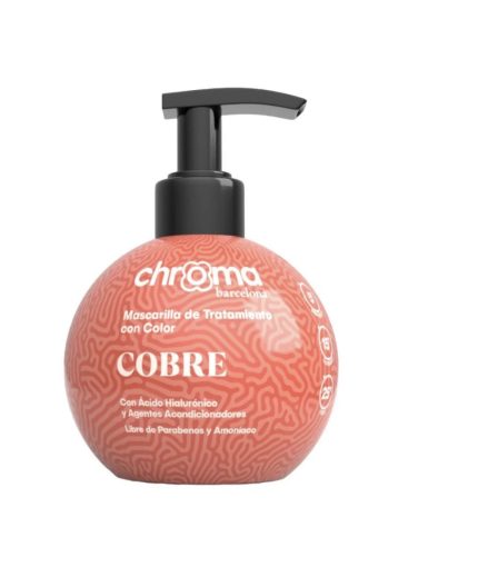 Mascarilla de tratamiento con color Cobre 250g Chroma Barcelona