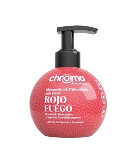 Mascarilla de tratamiento con color Rojo Fuego 250g Chroma Barcelona