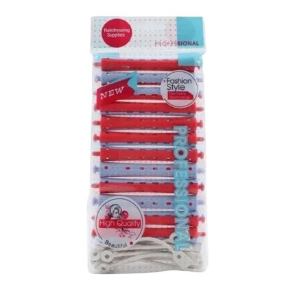 Bigudies rojo/azul 12 pcs