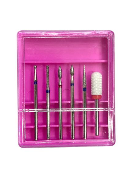 Set de fresas para manicura 6 pcs